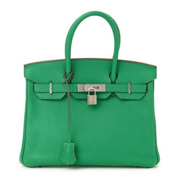 hermes menthe birkin|HERMES Taurillon Clemence Birkin 30 Menthe .